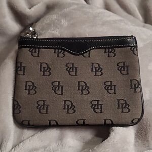 Dooney & Bourke Black and Brown Wallet Coin Purse Keychain